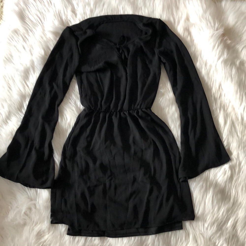 Black Bell Sleeve Dress